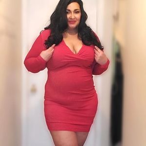 Cherry Red Dress 20W 22W